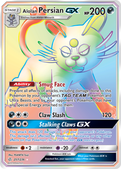 Alolan Persian-GX #257 Alolan Persian-GX - Cosmic Eclipse - #257 - Pokemon TCG card