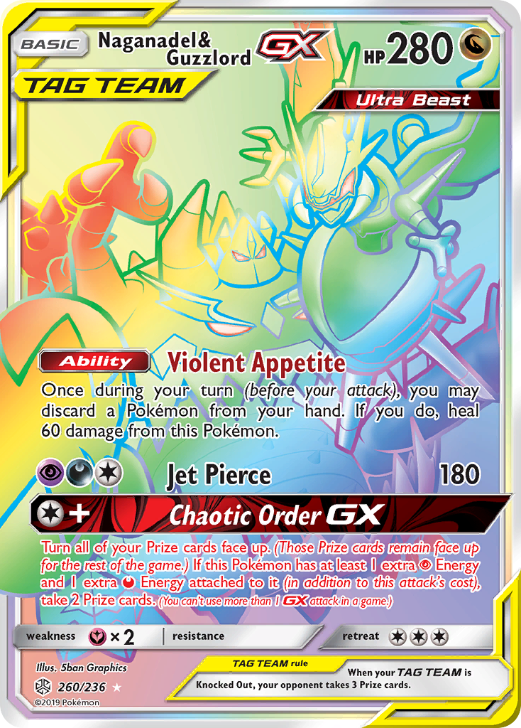 Naganadel & Guzzlord-GX - Cosmic Eclipse - #260 - Pokemon TCG card