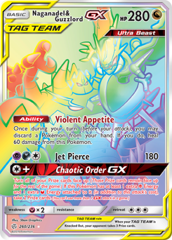 Naganadel & Guzzlord-GX #260 Naganadel & Guzzlord-GX - Cosmic Eclipse - #260 - Pokemon TCG card