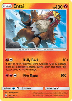 Entei #28 Entei - Cosmic Eclipse - #28 - Pokemon TCG card