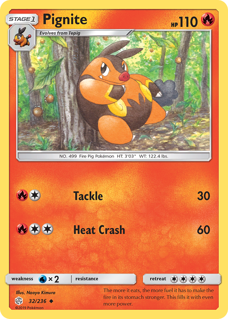 Pignite - Cosmic Eclipse - #32 - Pokemon TCG card