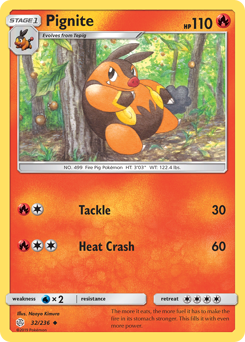 Pignite - Cosmic Eclipse - #32 - Pokemon TCG card