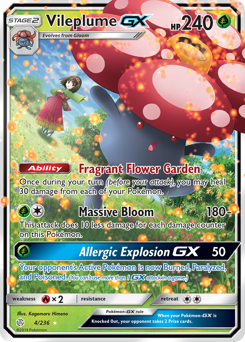 Vileplume-GX #4 Vileplume-GX - Cosmic Eclipse - #4 - Pokemon TCG card
