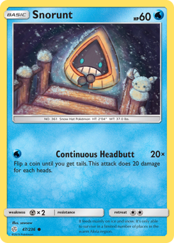 Snorunt #47 Snorunt - Cosmic Eclipse - #47 - Pokemon TCG card