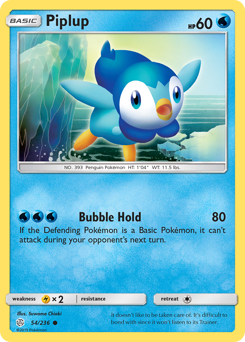Piplup #54 Piplup - Cosmic Eclipse - #54 - Pokemon TCG card