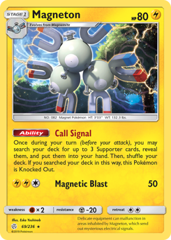 Magneton #69 Magneton - Cosmic Eclipse - #69 - Pokemon TCG card