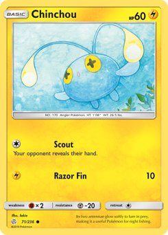 Chinchou #71 Chinchou - Cosmic Eclipse - #71 - Pokemon TCG card