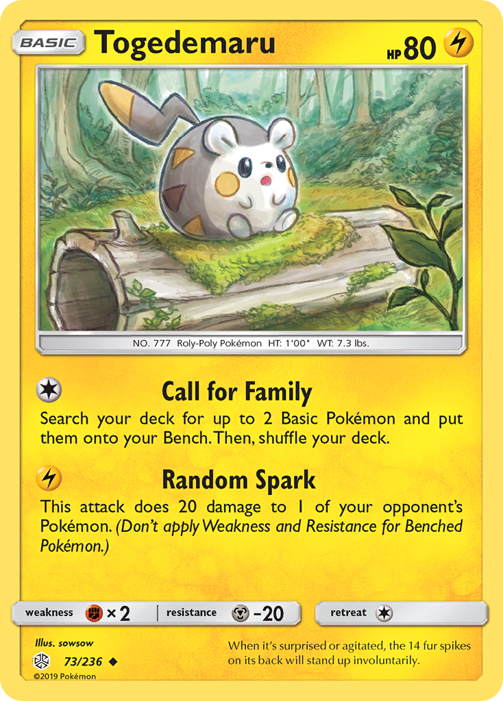 Togedemaru - Cosmic Eclipse - #73 - Pokemon TCG card