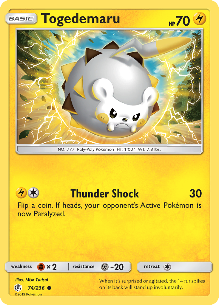 Togedemaru - Cosmic Eclipse - #74 - Pokemon TCG card