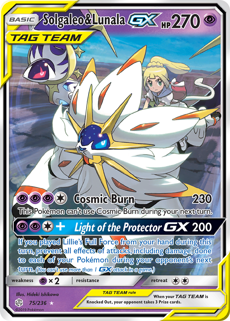 Solgaleo & Lunala-GX - Cosmic Eclipse - #75 - Pokemon TCG card