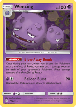 Weezing - Cosmic Eclipse - #77 - Pokemon TCG card