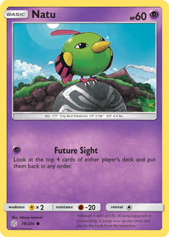 Natu - Cosmic Eclipse - #78 - Pokemon TCG card