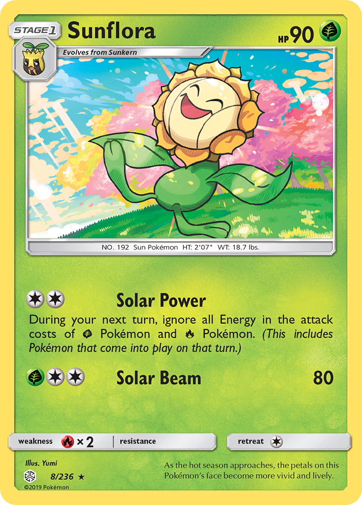 Sunflora - Cosmic Eclipse - #8 - Pokemon TCG card