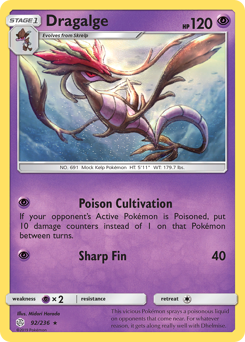 Dragalge - Cosmic Eclipse - #92 - Pokemon TCG card