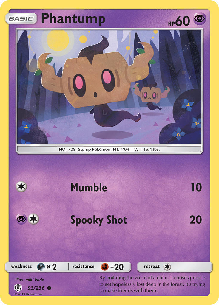 Phantump - Cosmic Eclipse - #93 - Pokemon TCG card