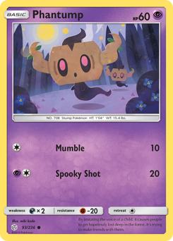 Phantump - Cosmic Eclipse - #93 - Pokemon TCG card