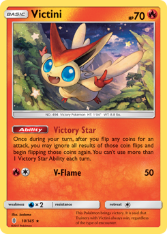Victini #10 Victini - Guardians Rising - #10 - Pokemon TCG card