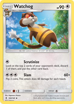 Watchog #108 Watchog - Guardians Rising - #108 - Pokemon TCG card