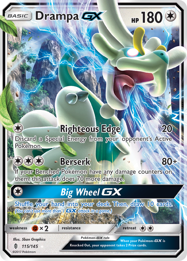 Drampa-GX - Guardians Rising - #115 - Pokemon TCG card