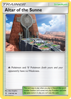 Altar of the Sunne - Guardians Rising - #118 - Pokemon TCG card