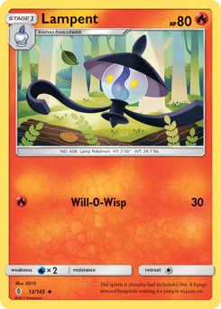 Lampent #12 Lampent - Guardians Rising - #12 - Pokemon TCG card