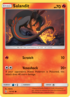 Salandit #15 Salandit - Guardians Rising - #15 - Pokemon TCG card