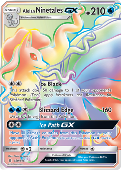Alolan Ninetales-GX - Guardians Rising - #150 - Pokemon TCG card