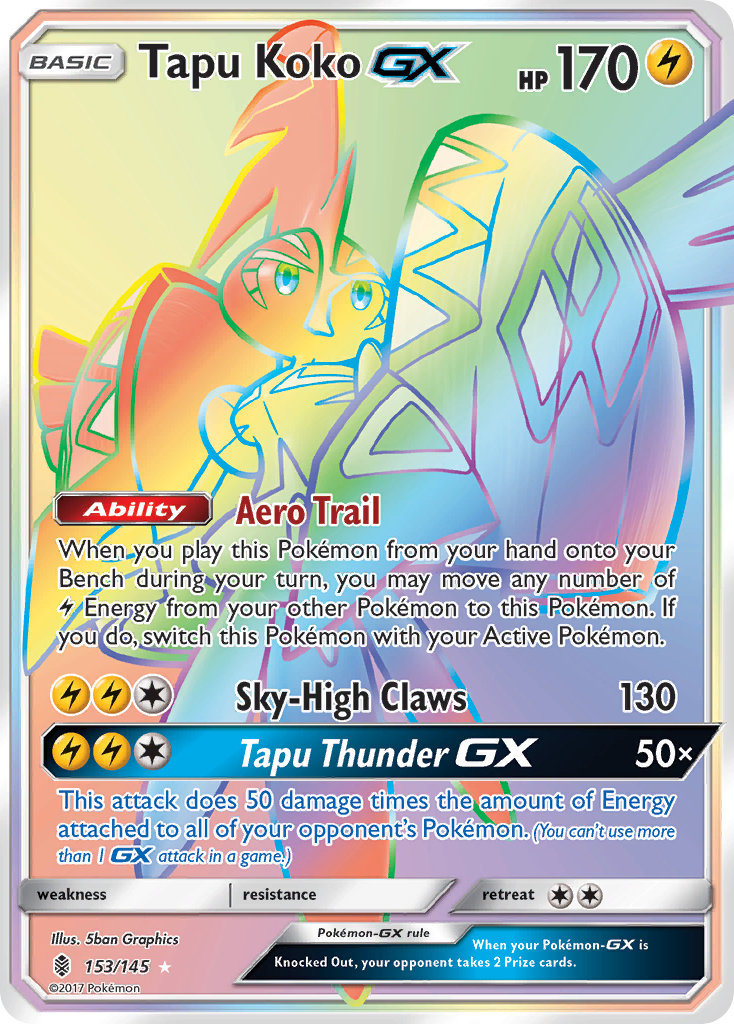 Tapu Koko-GX - Guardians Rising - #153 - Pokemon TCG card