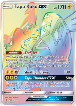 Tapu Koko-GX #153 Tapu Koko-GX - Guardians Rising - #153 - Pokemon TCG card