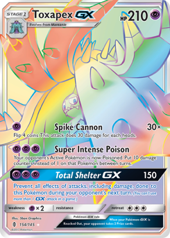 Toxapex-GX - Guardians Rising - #154 - Pokemon TCG card