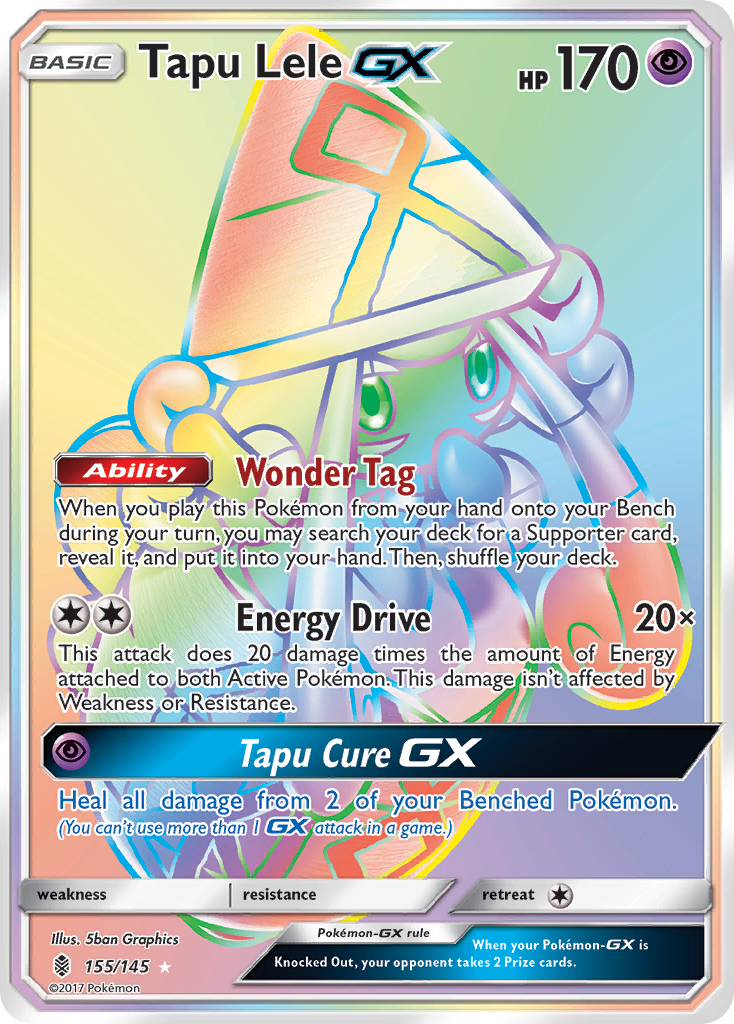 Tapu Lele-GX - Guardians Rising - #155 - Pokemon TCG card