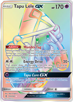 Tapu Lele-GX - Guardians Rising - #155 - Pokemon TCG card