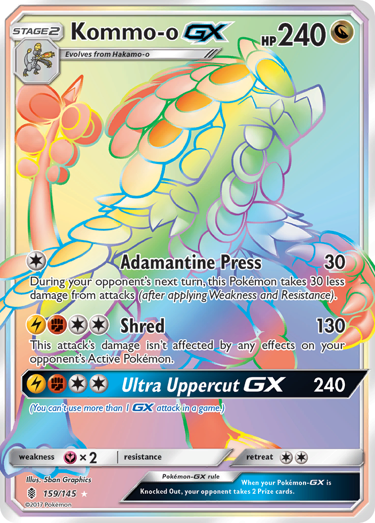Kommo-o-GX - Guardians Rising - #159 - Pokemon TCG card