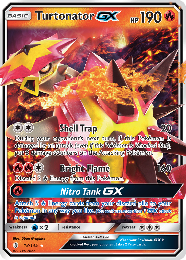 Turtonator-GX - Guardians Rising - #18 - Pokemon TCG card