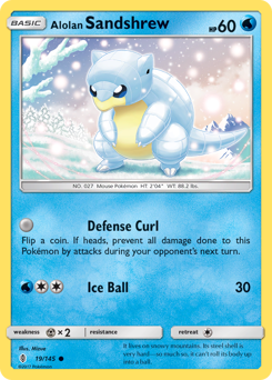 Alolan Sandshrew #19 Alolan Sandshrew - Guardians Rising - #19 - Pokemon TCG card
