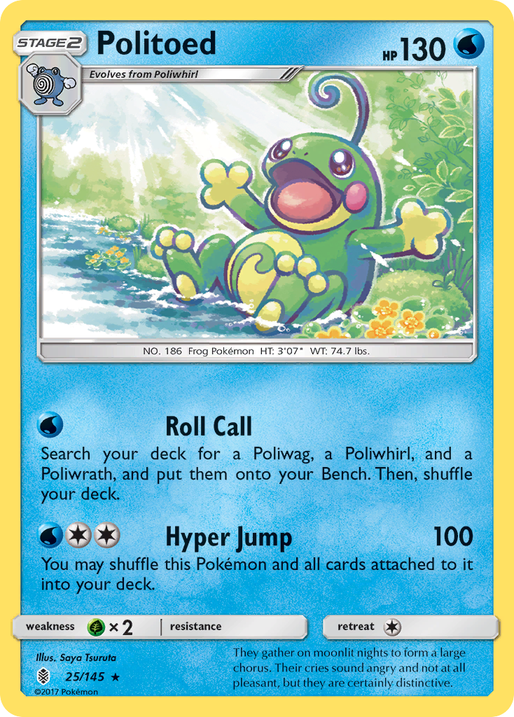 Politoed - Guardians Rising - #25 - Pokemon TCG card