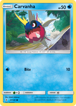 Carvanha - Guardians Rising - #27 - Pokemon TCG card