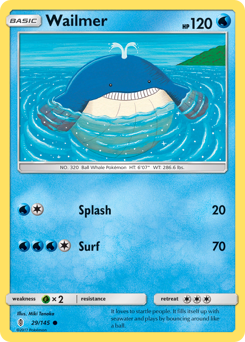 Wailmer #29 Wailmer - Guardians Rising - #29 - Pokemon TCG card