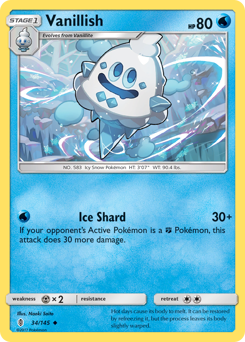 Vanillish - Guardians Rising - #34 - Pokemon TCG card