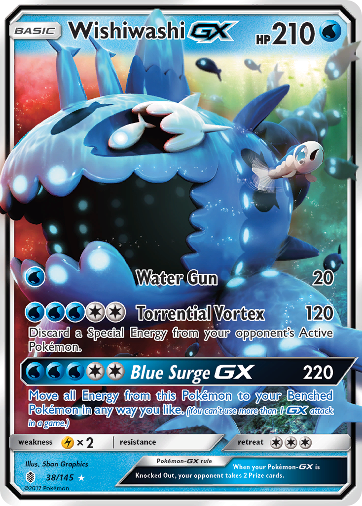 Wishiwashi-GX - Guardians Rising - #38 - Pokemon TCG card
