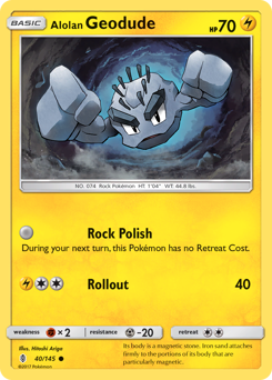 Alolan Geodude #40 Alolan Geodude - Guardians Rising - #40 - Pokemon TCG card