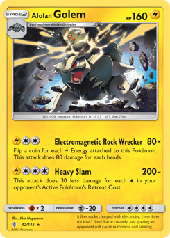 Alolan Golem #42 Alolan Golem - Guardians Rising - #42 - Pokemon TCG card
