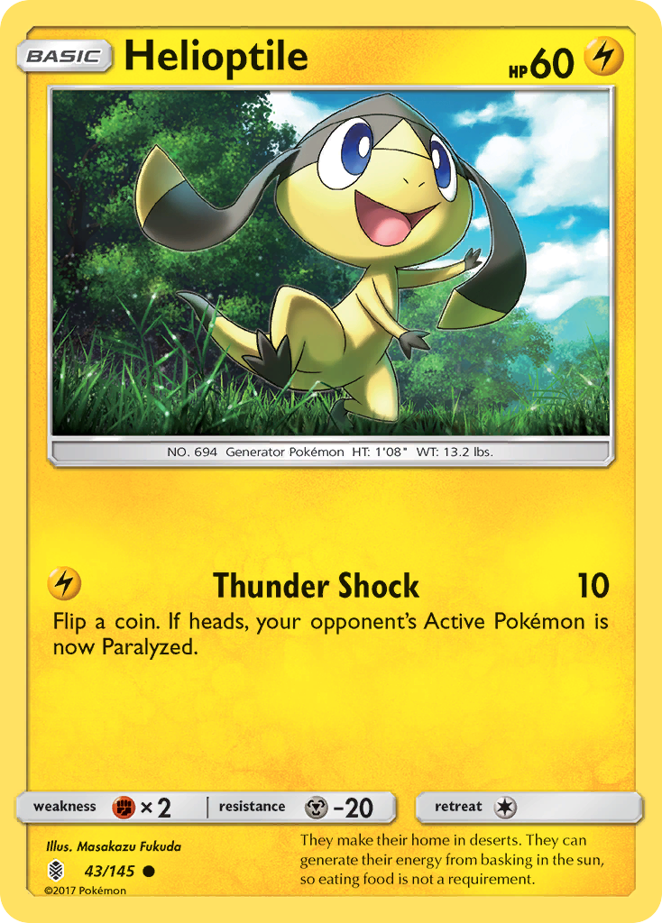Helioptile - Guardians Rising - #43 - Pokemon TCG card