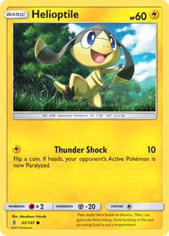 Helioptile - Guardians Rising - #43 - Pokemon TCG card