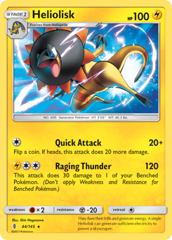 Heliolisk #44 Heliolisk - Guardians Rising - #44 - Pokemon TCG card