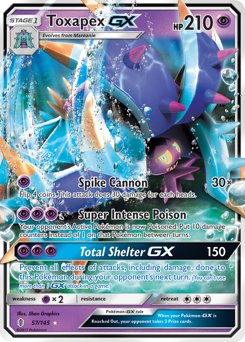 Toxapex-GX - Guardians Rising - #57 - Pokemon TCG card