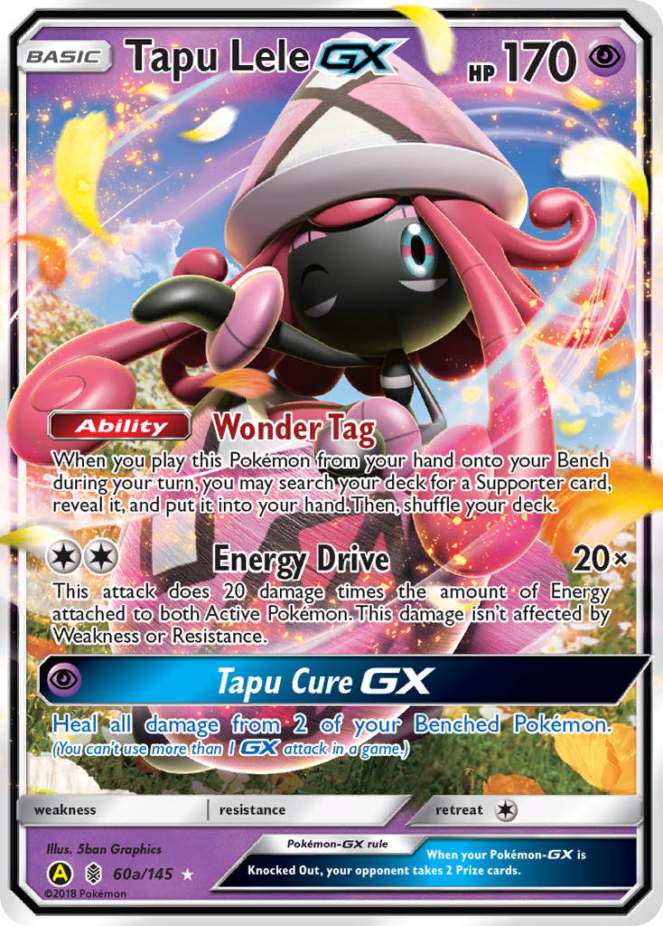 Tapu Lele-GX - Guardians Rising - #60a - Pokemon TCG card