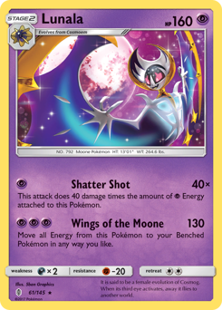 Lunala #61 Lunala - Guardians Rising - #61 - Pokemon TCG card
