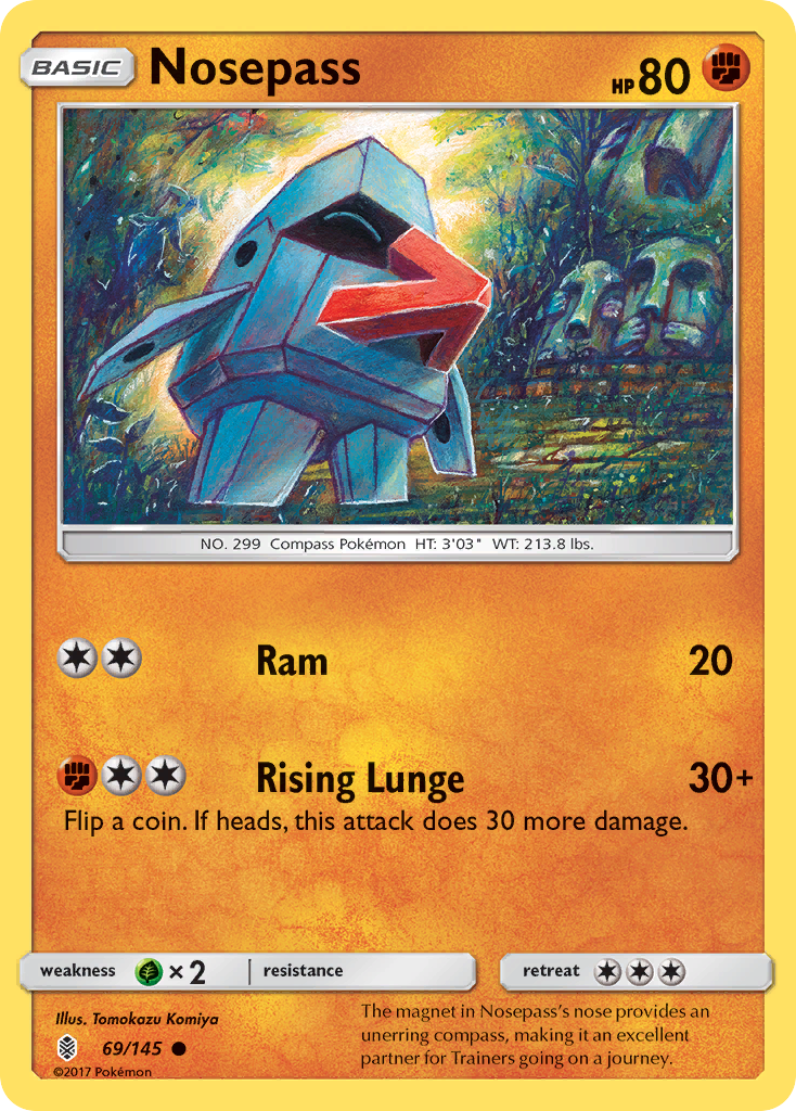 Nosepass - Guardians Rising - #69 - Pokemon TCG card