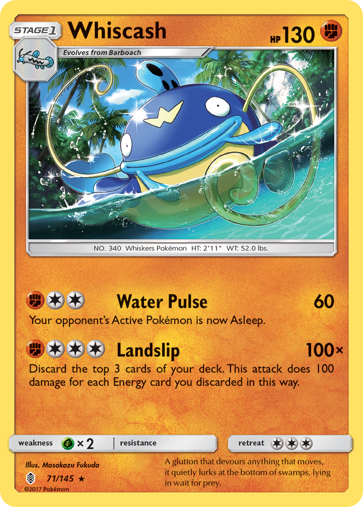 Whiscash - Guardians Rising - #71 - Pokemon TCG card
